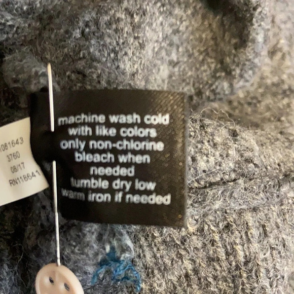 Lane Bryant Wool Blend Bell Sleeve Pointelle Knit Boatneck Sweater in Gray - Picture 8 of 8